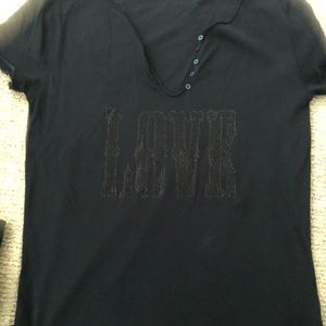 Dark grey Henley Zadig et Voltaire T shirt